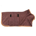 Dog wearing a microfibre bathrobe drying coat – photo 12