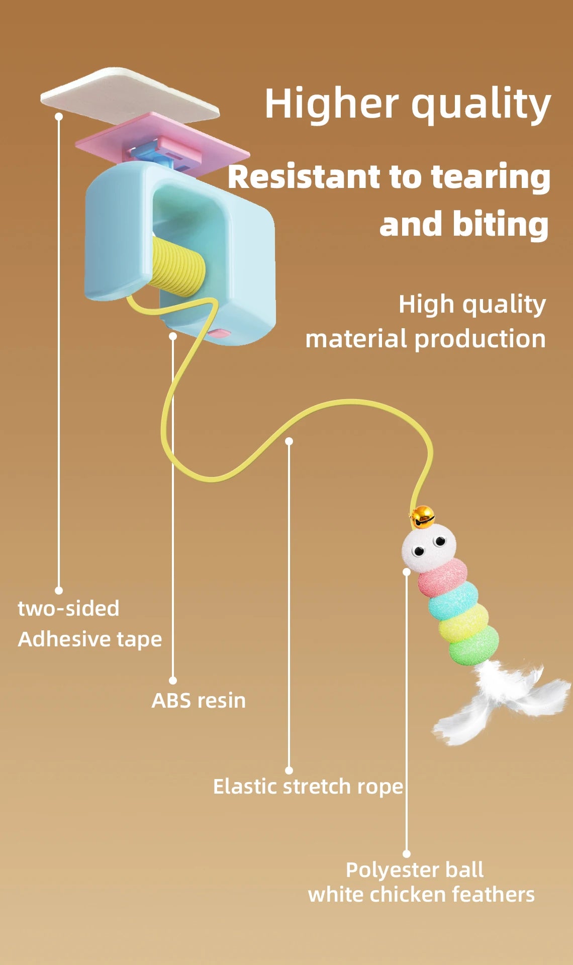 Electric hanging flying bird cat toy on a door frame – photo 9
