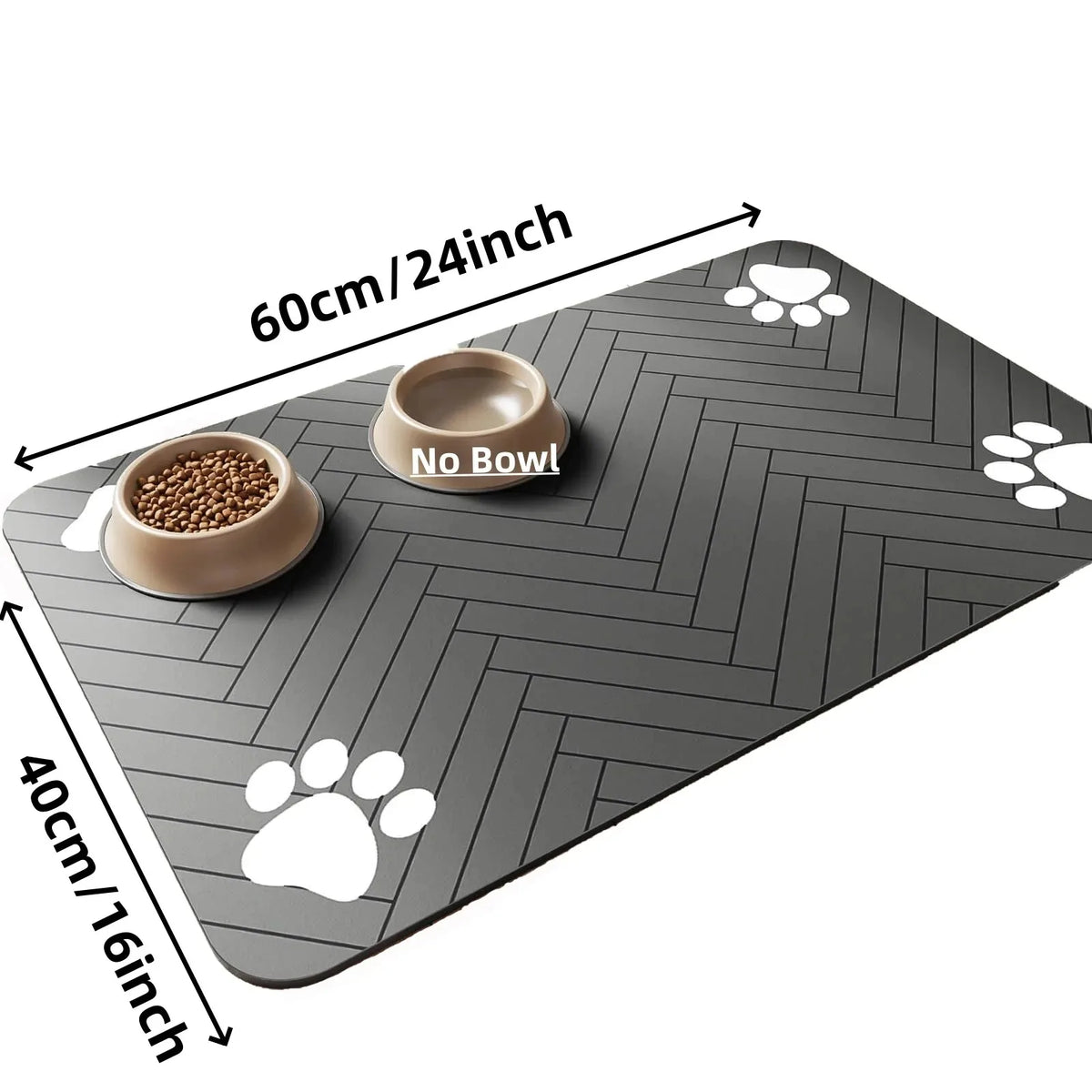 Absorbent Pet Feeding Mat with Non-Slip Backing
