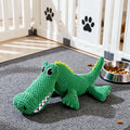 Green squeaky crocodile plush toy for dogs and cats – photo 6