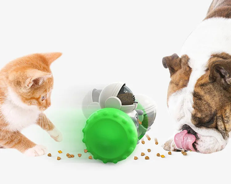 Robot-shaped treat dispenser wobble toy for dogs – photo 11