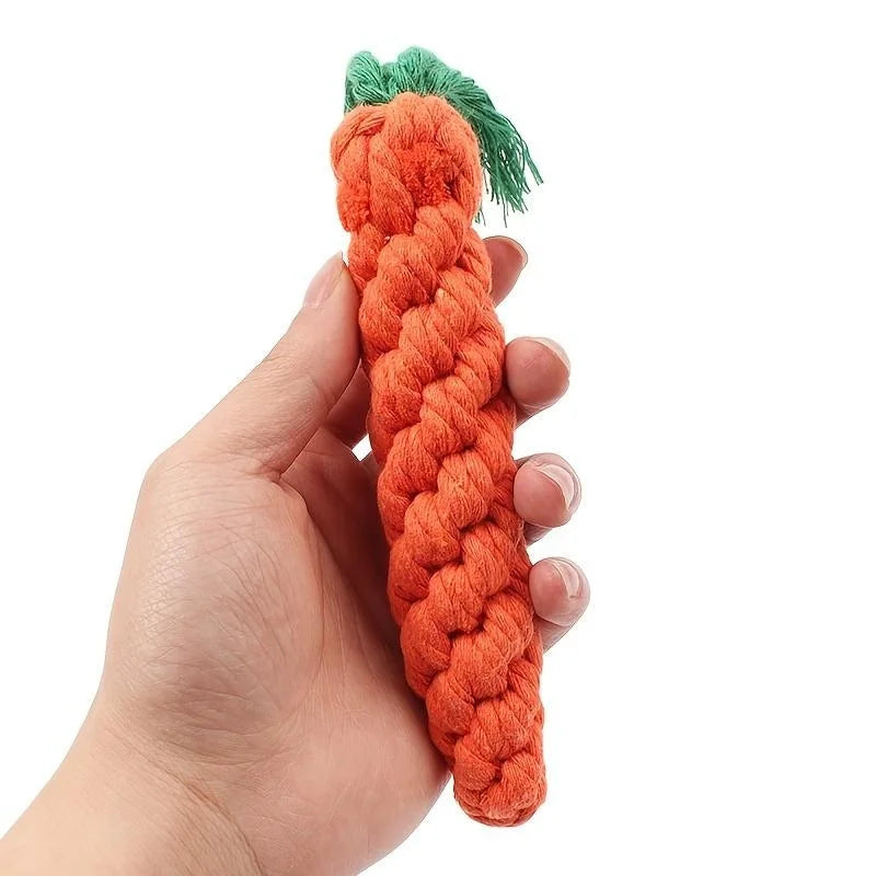 Carrot-shaped cotton rope chew toy – photo 12