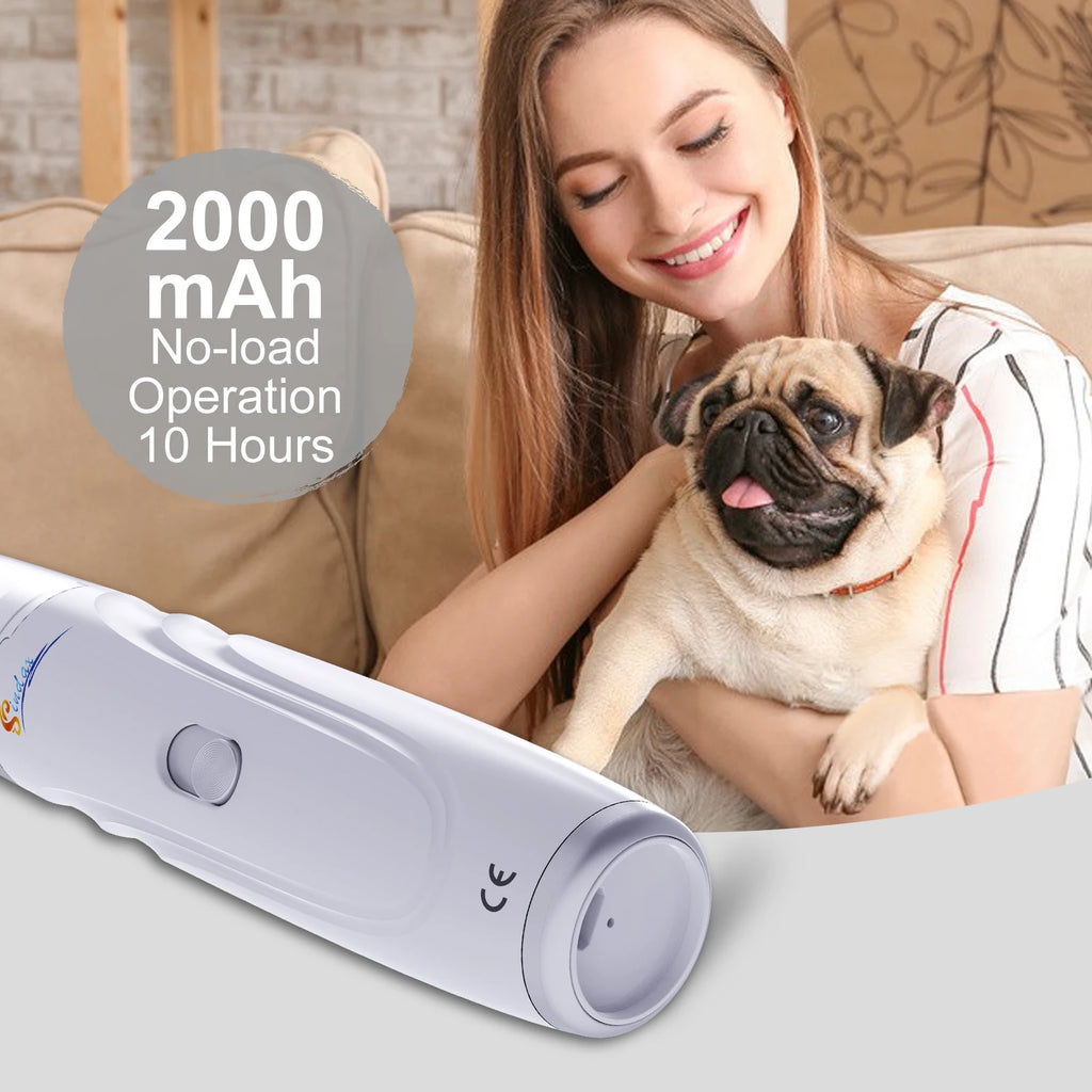 White rechargeable pet nail grinder for dogs and cats – photo 9