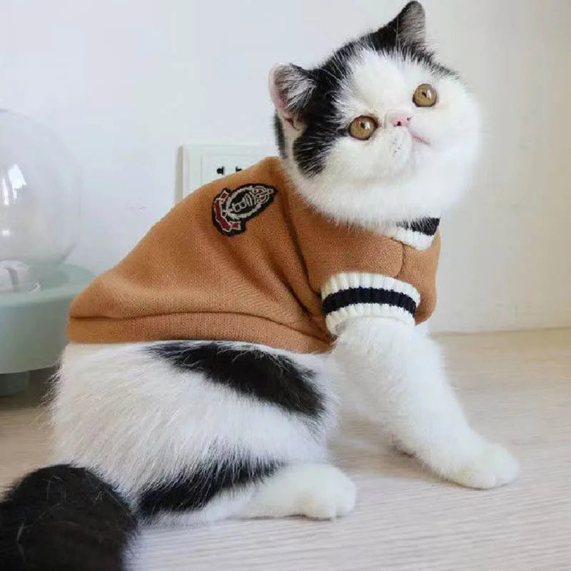 Soft knitted jumper with animal pattern for dogs and cats – photo 4