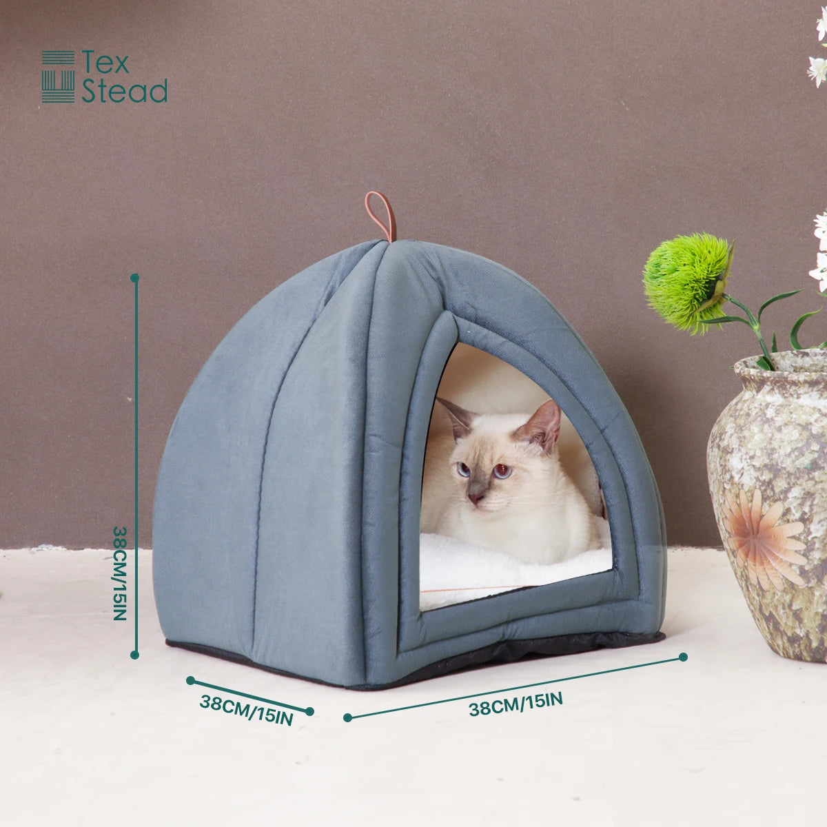Foldable Velvet Cat Cave Bed 38cm