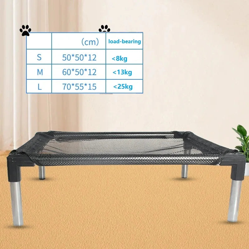 Raised dog bed with breathable mesh and guardrail – photo 7