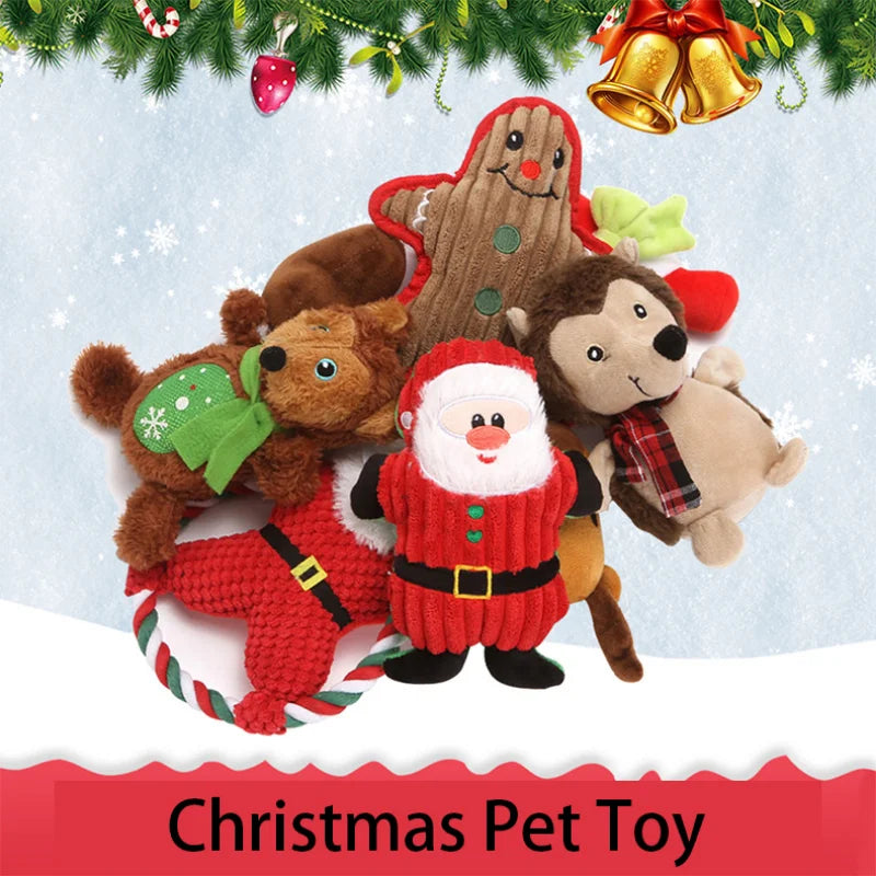 Christmas plush squeaky dog toys – photo 8
