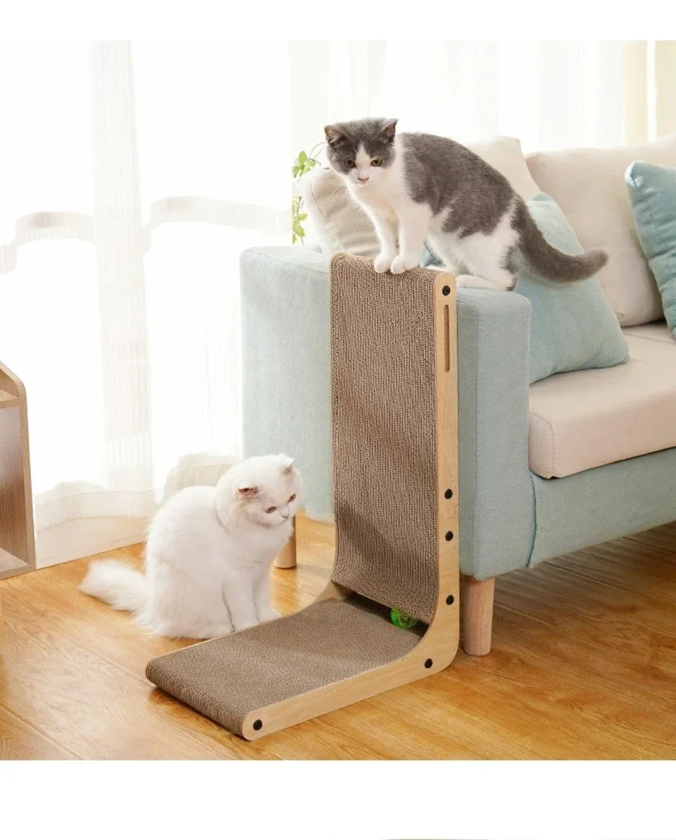 L-Shaped Cardboard Cat Scratcher
