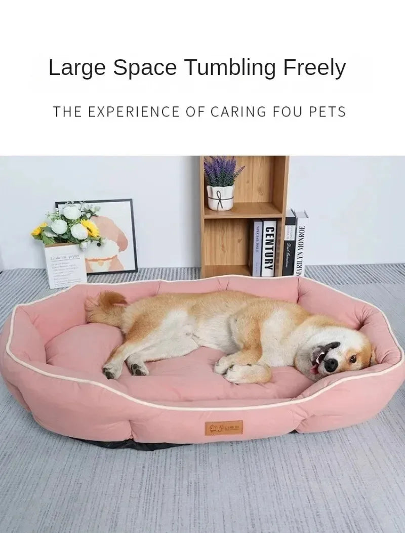 Plush Donut Dog Bed with Raised Edges
