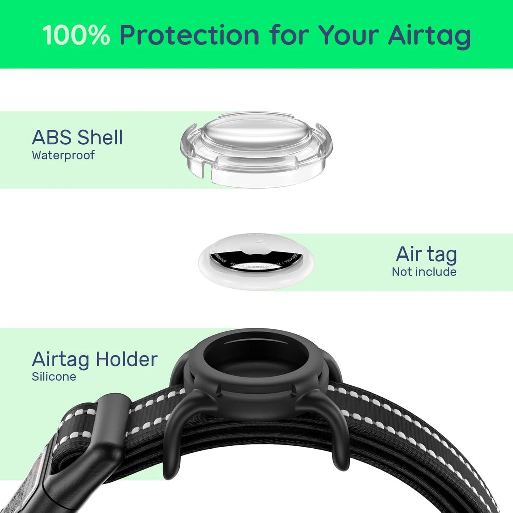Reflective Dog Collar with Tracker Holder – photo 3