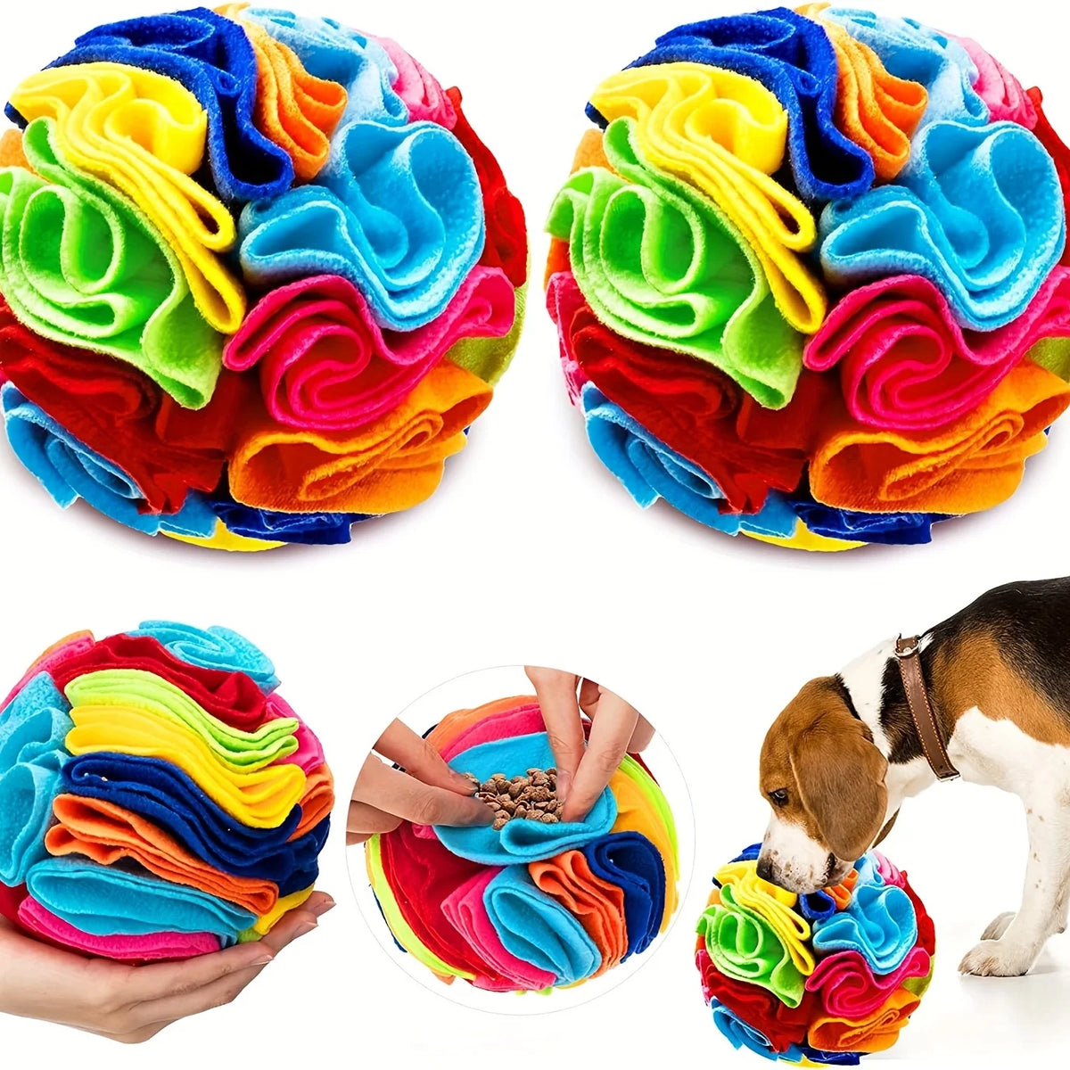 Snuffle Ball Dog Toy, Treat-Hiding Foraging Puzzle Ball for Dogs – photo 8