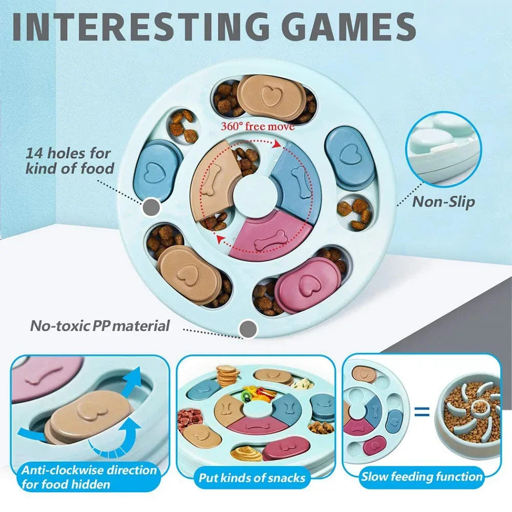 Slow feeder puzzle bowl for dogs and cats – photo 3
