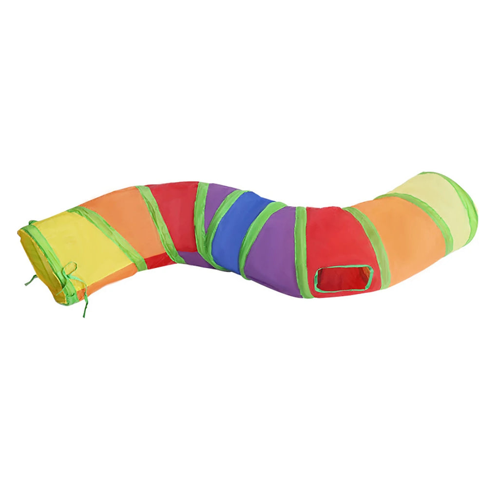 Cat playing in a foldable fabric play tunnel – photo 5