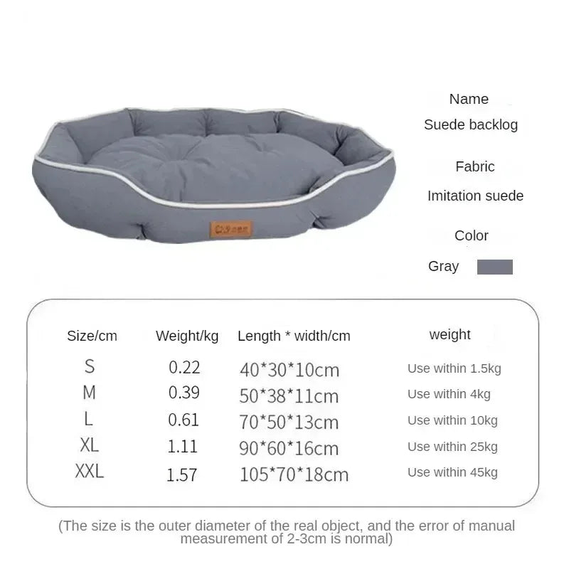 Plush Donut Dog Bed with Raised Edges