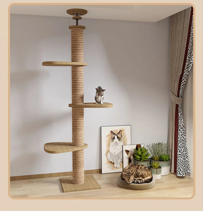 Adjustable Floor-to-Ceiling Cat Tree 250–270cm