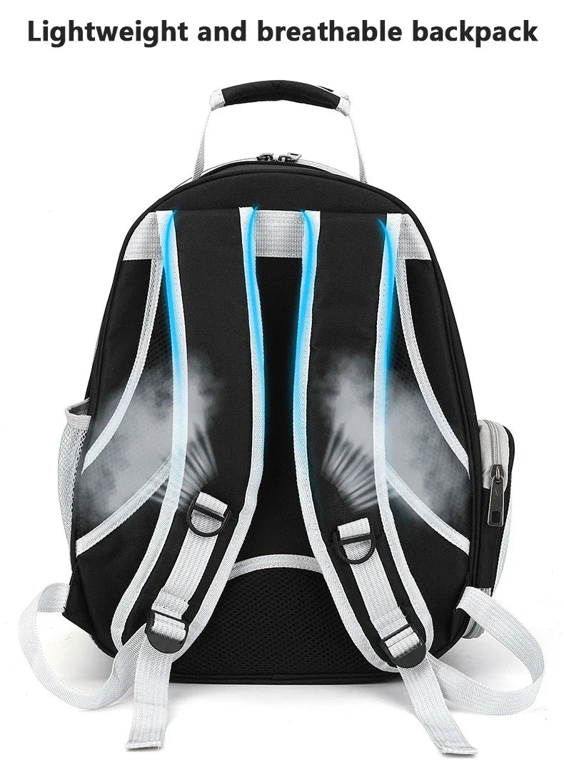 Black cat carrier backpack with clear bubble window – photo 12
