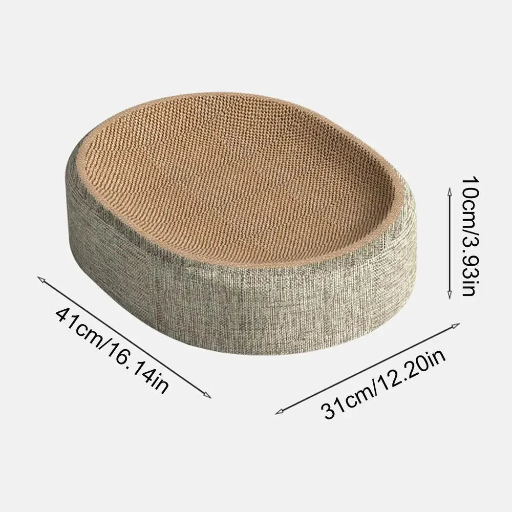 2-in-1 Oval Cat Scratcher and Bed