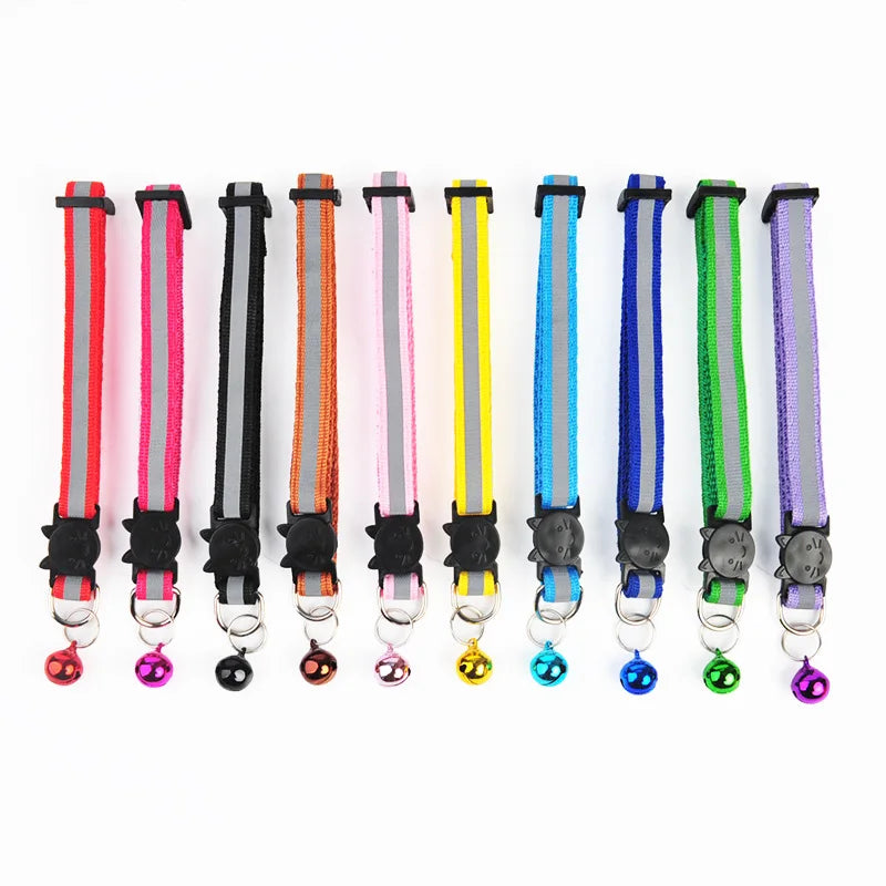 Reflective Breakaway Cat Collar with Bell