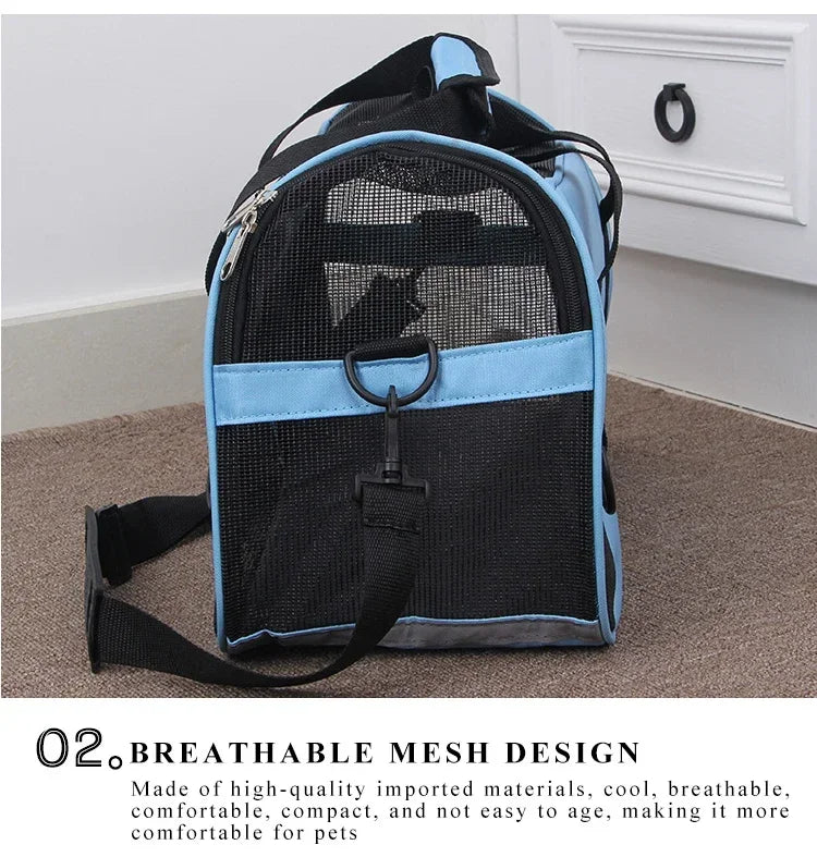 Soft foldable mesh pet carrier bag – photo 12