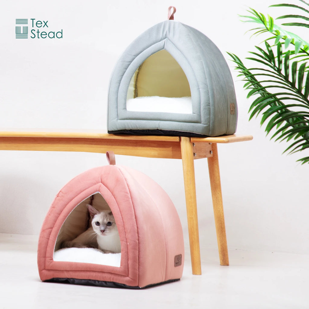 Foldable Velvet Cat Cave Bed 38cm