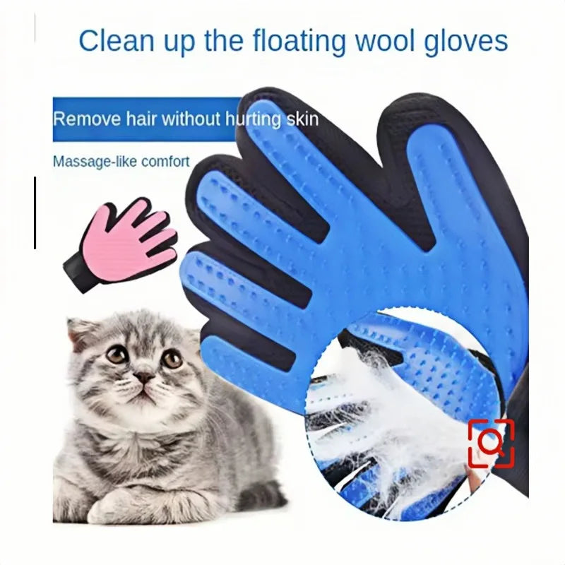 Silicone pet grooming glove for cats and dogs – photo 2