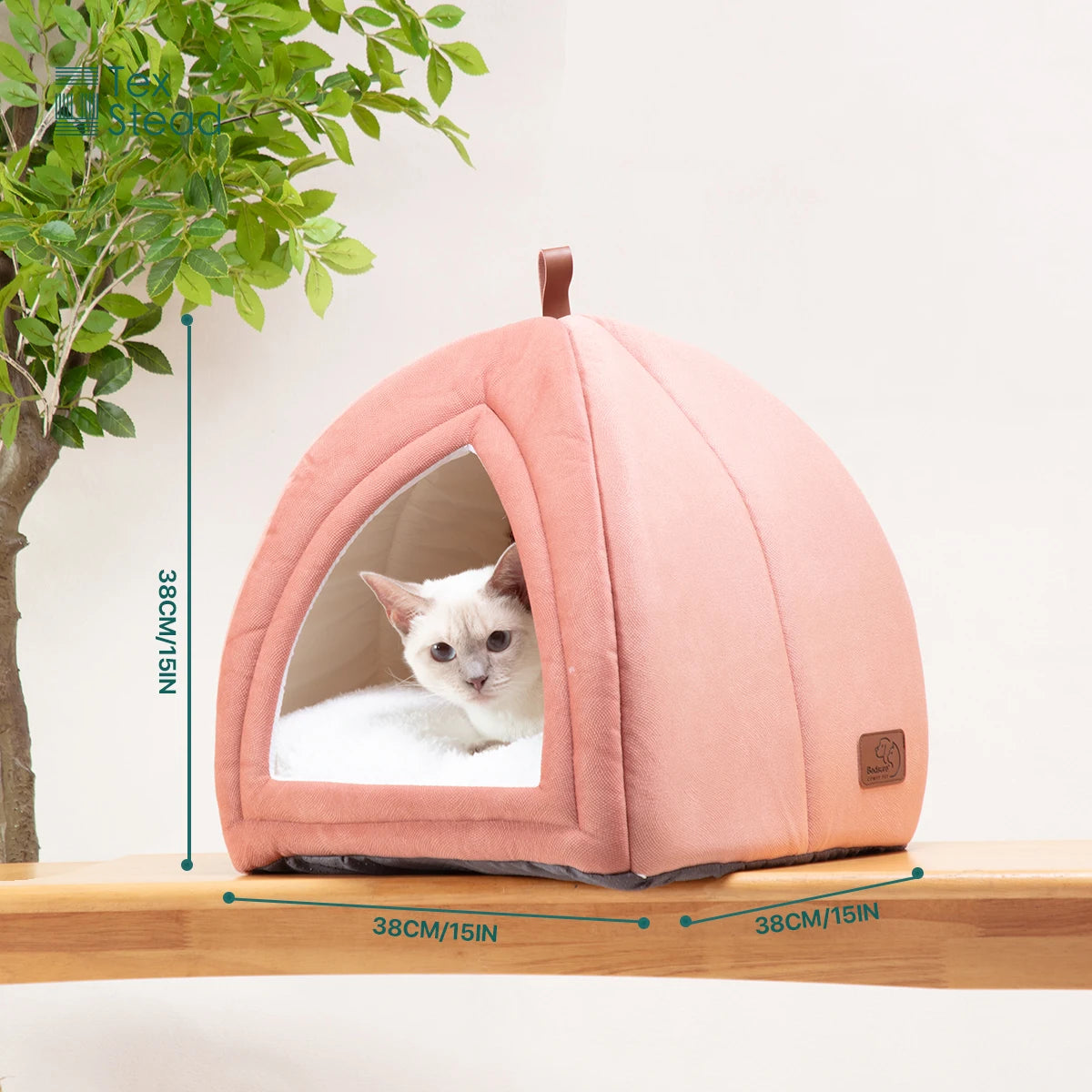 Foldable Velvet Cat Cave Bed 38cm