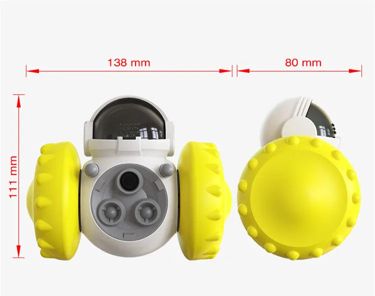 Robot-shaped treat dispenser wobble toy for dogs – photo 12
