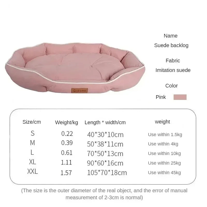 Plush Donut Dog Bed with Raised Edges