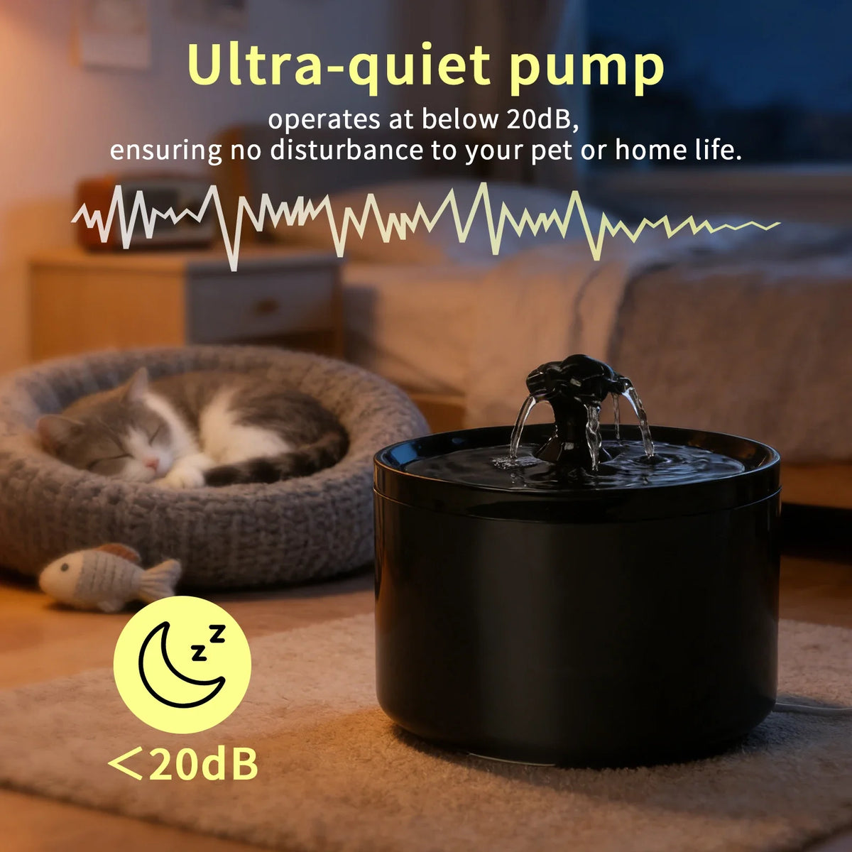 Compact 1.8L cat water fountain – photo 6