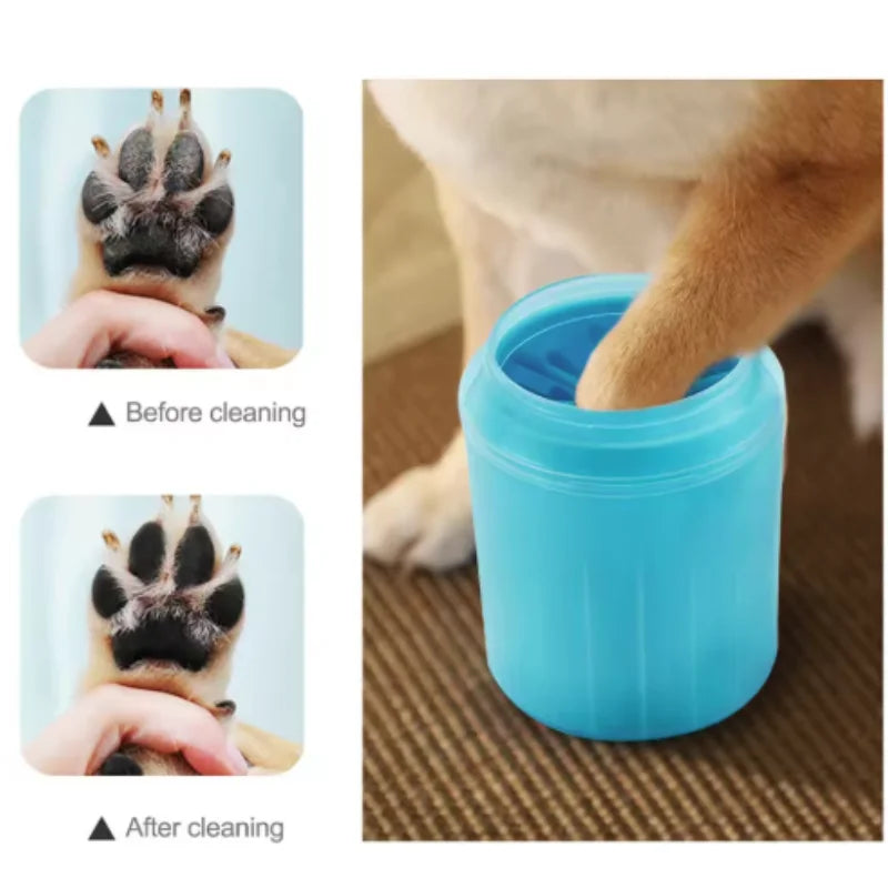 Dog paw cleaner cup with silicone bristles – photo 3