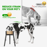 Adjustable Raised Dog Bowl Stand, 3 Heights, for Large Dogs