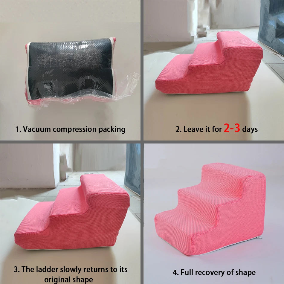 Foam pet stairs beside a sofa – photo 7