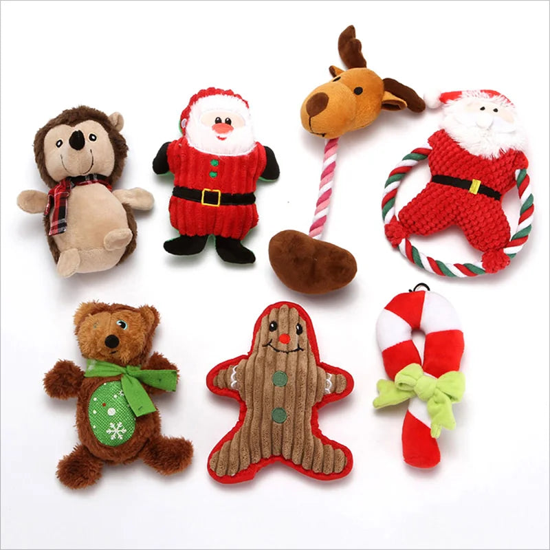 Christmas plush squeaky dog toys – photo 7