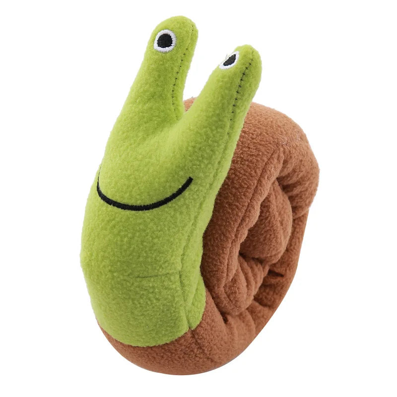 Plush snail-shaped snuffle mat for hiding pet treats – photo 8