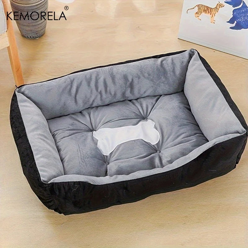 Plush dog bed with soft high-rebound filling – photo 3