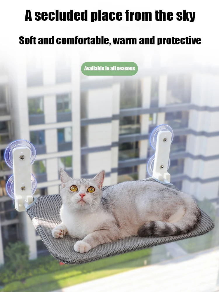 Foldable cat window hammock with suction cups – photo 7