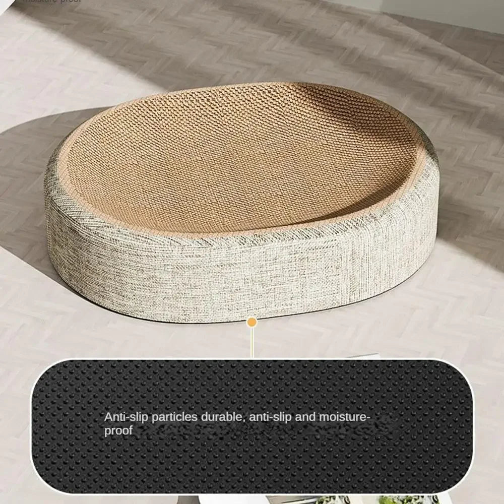 2-in-1 Oval Cat Scratcher and Bed