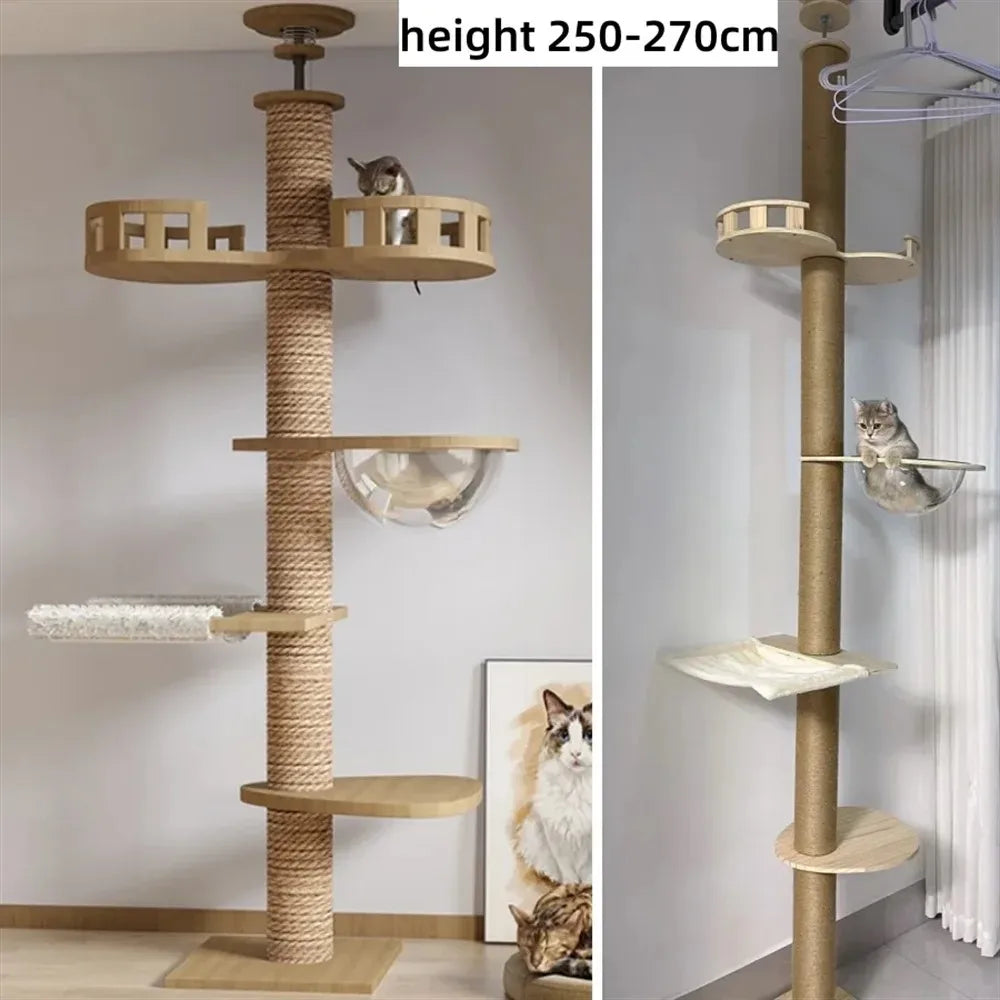 Adjustable Floor-to-Ceiling Cat Tree 250–270cm