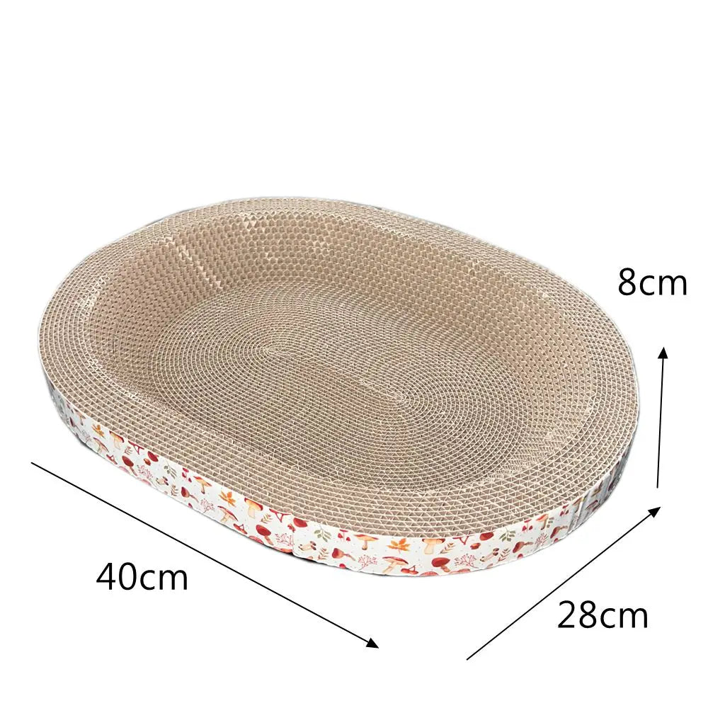 Oval Corrugated Cardboard Cat Scratcher