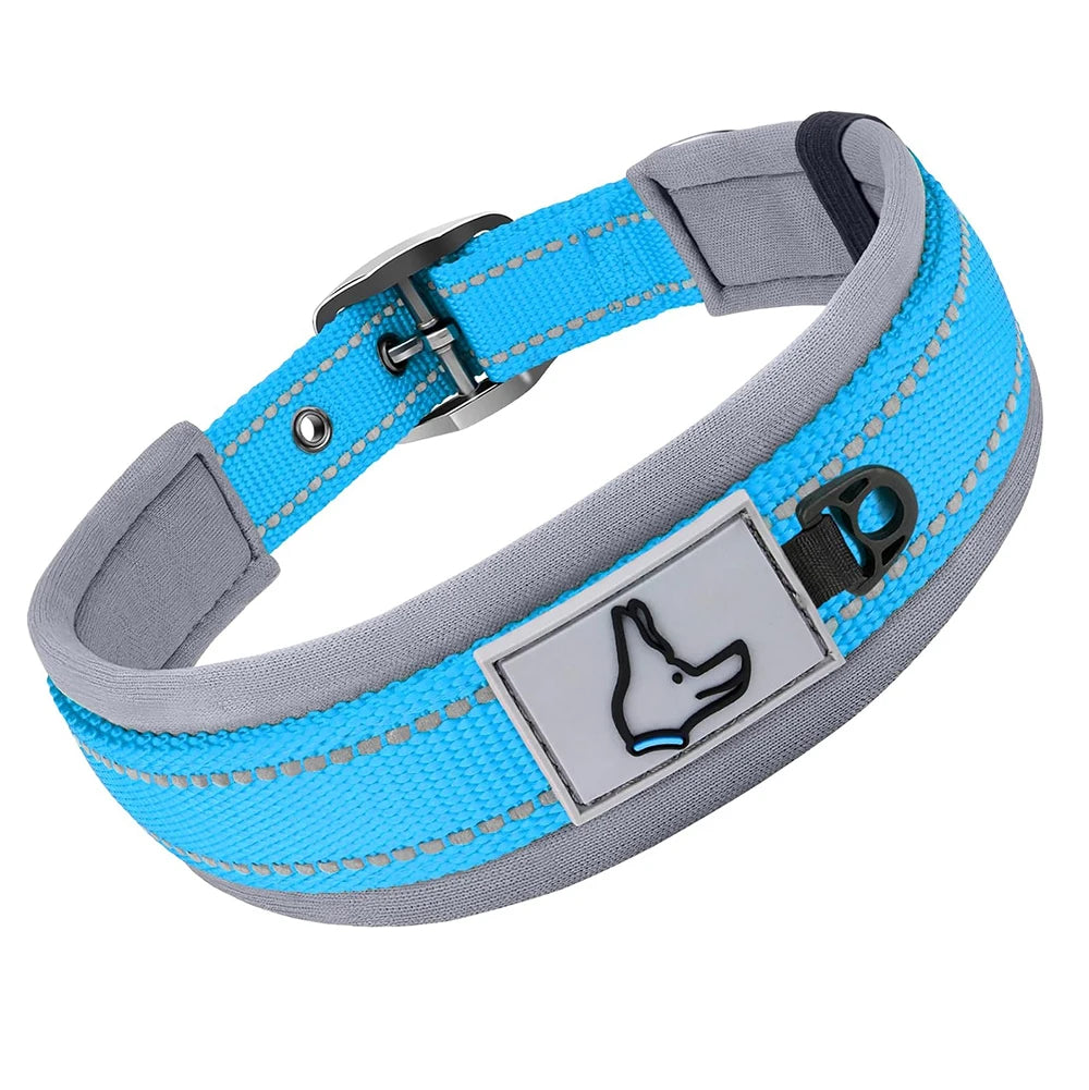 Padded Reflective Dog Collar with Neoprene Lining