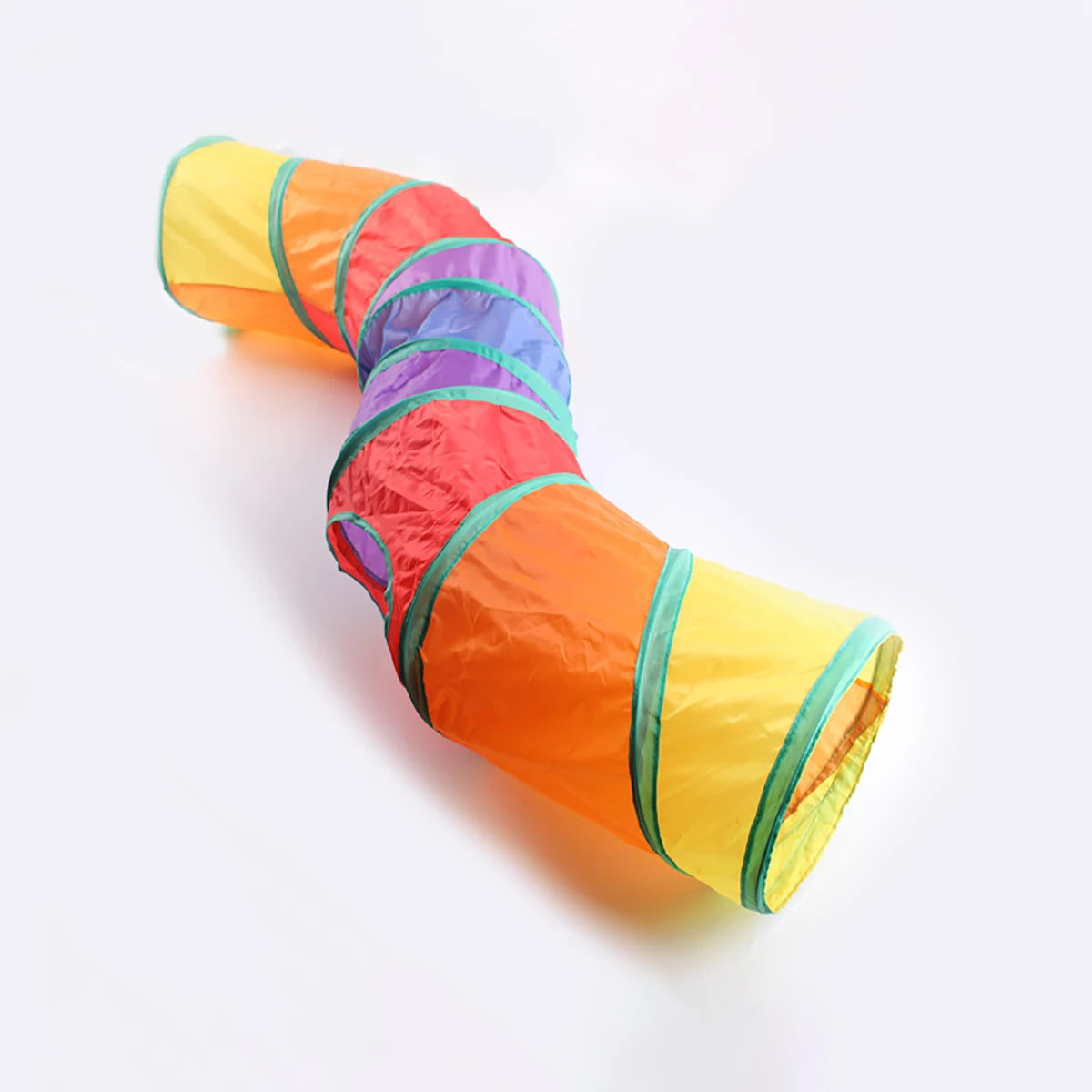 Cat playing in a foldable fabric play tunnel – photo 4