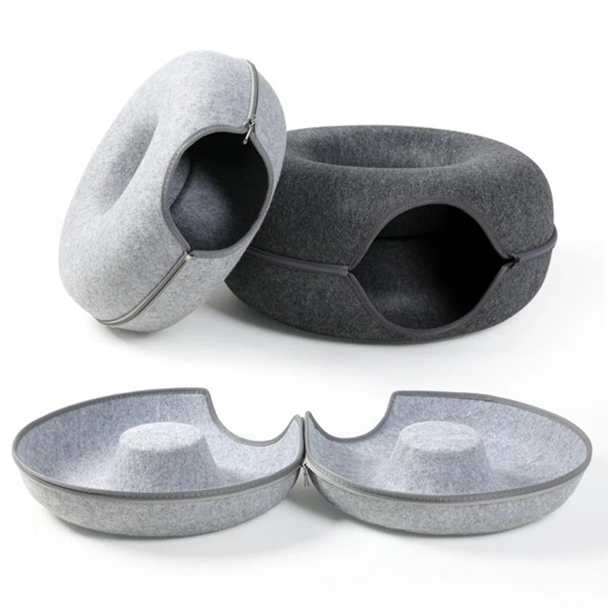 Felt tunnel cat bed - photo 3