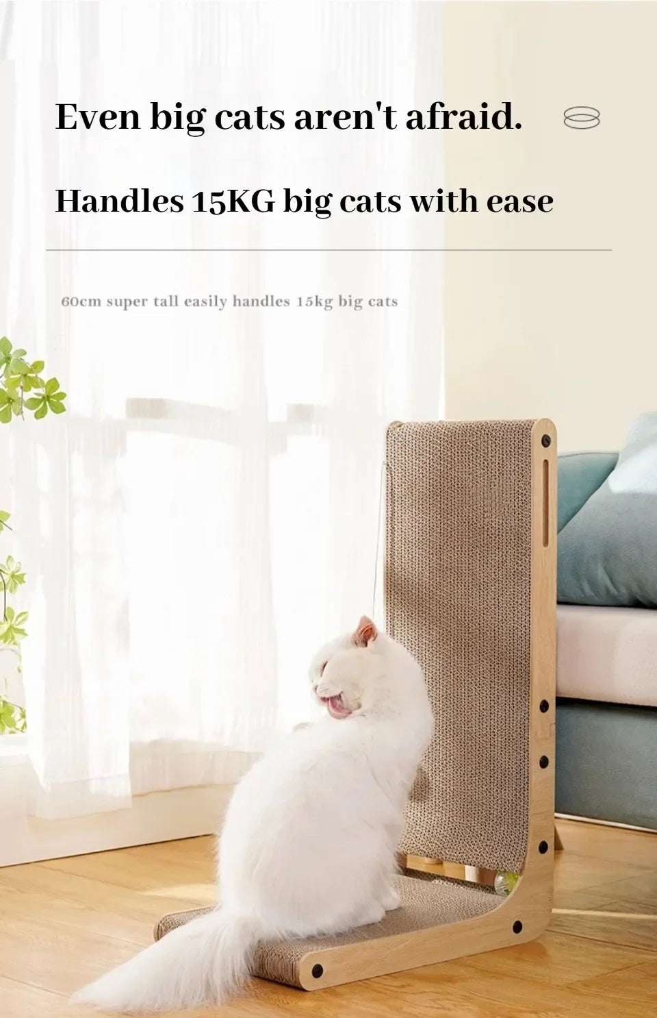 L-Shaped Cardboard Cat Scratcher