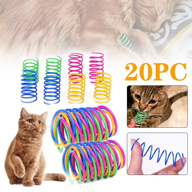 Spiral Spring Cat Toys, Colourful Coil Springs for Cats & Kittens – photo 2