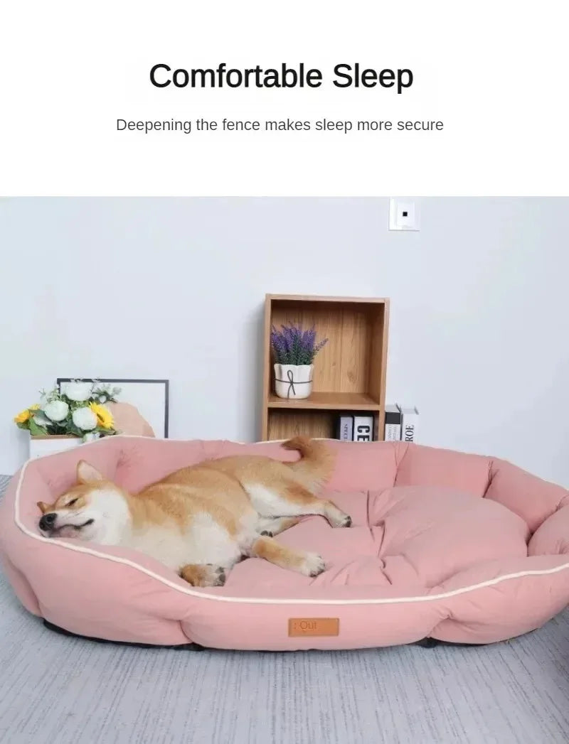 Plush Donut Dog Bed with Raised Edges