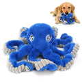 Plush octopus squeaky dog toy with elastic crinkle legs – photo 7