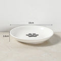 Shallow Whisker-Friendly Ceramic Cat Bowl