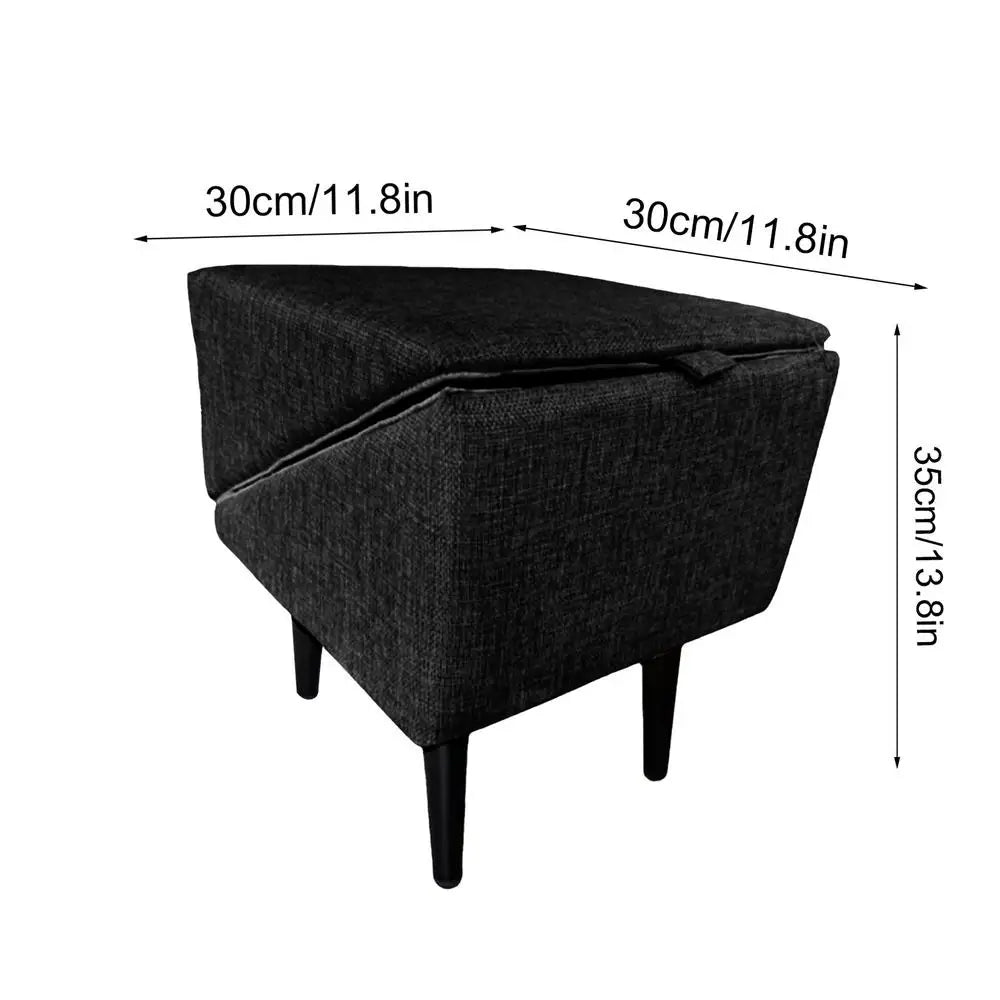 Foldable wooden pet ramp with non-slip fabric cover beside a bed – photo 11