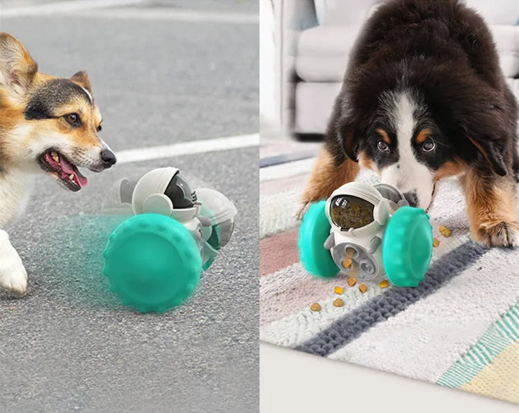 Robot-shaped treat dispenser wobble toy for dogs – photo 9
