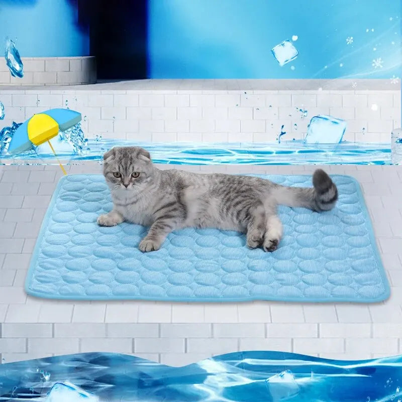 Pet cooling mat for cats and small dogs